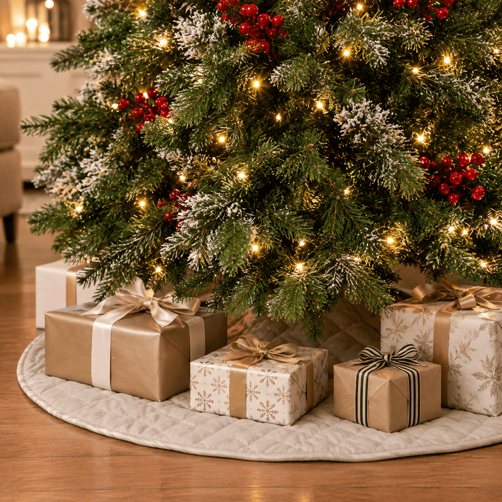 3' Green Flocked Tabletop Christmas Tree with 78 Warm White LED Lights