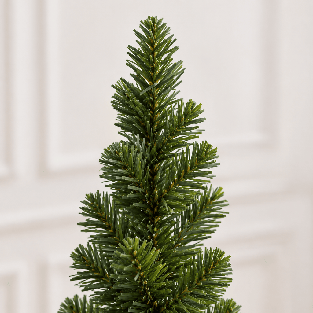 5' Green Pencil Christmas Tree with 110 LED Lights, Slim Design