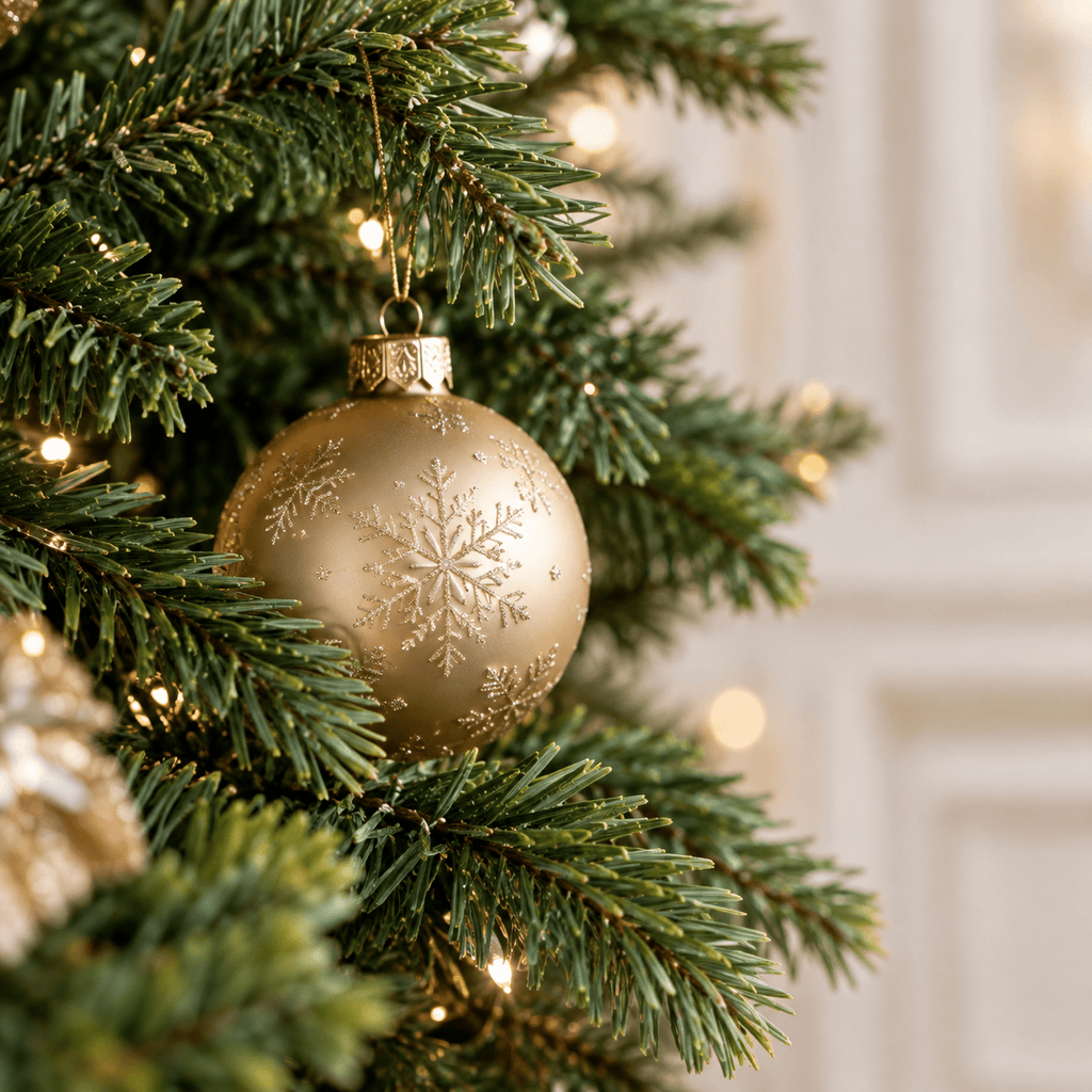 6.5' Green Pencil Christmas Tree with 300 Warm White LED Lights, Hinge