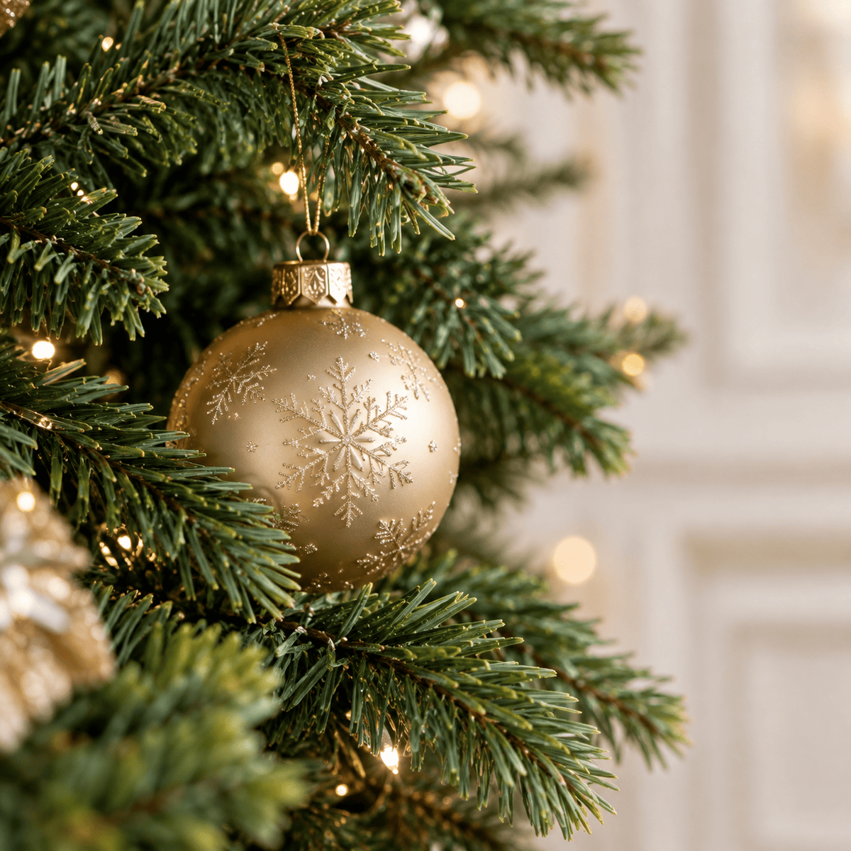 6.5' Green Pencil Christmas Tree with 300 Warm White LED Lights, Hinge