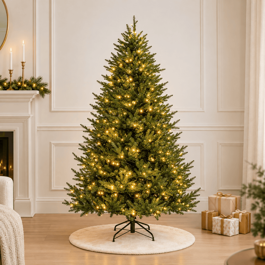 6' Green Artificial Christmas Tree with 280 LED Lights, Hinged
