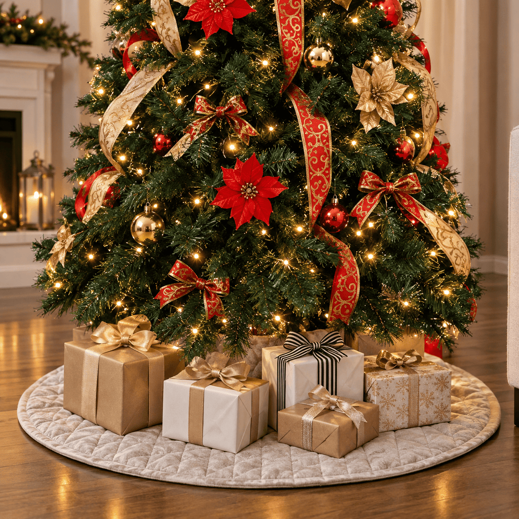 6' Pre-Decorated Pop-Up Christmas Tree with Warm LED Lights & Ornament