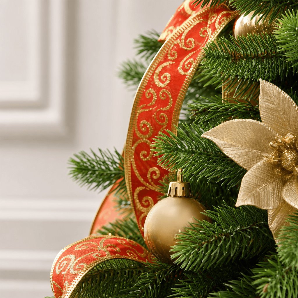 6' Pre-Decorated Pop-Up Christmas Tree with Warm LED Lights & Ornament