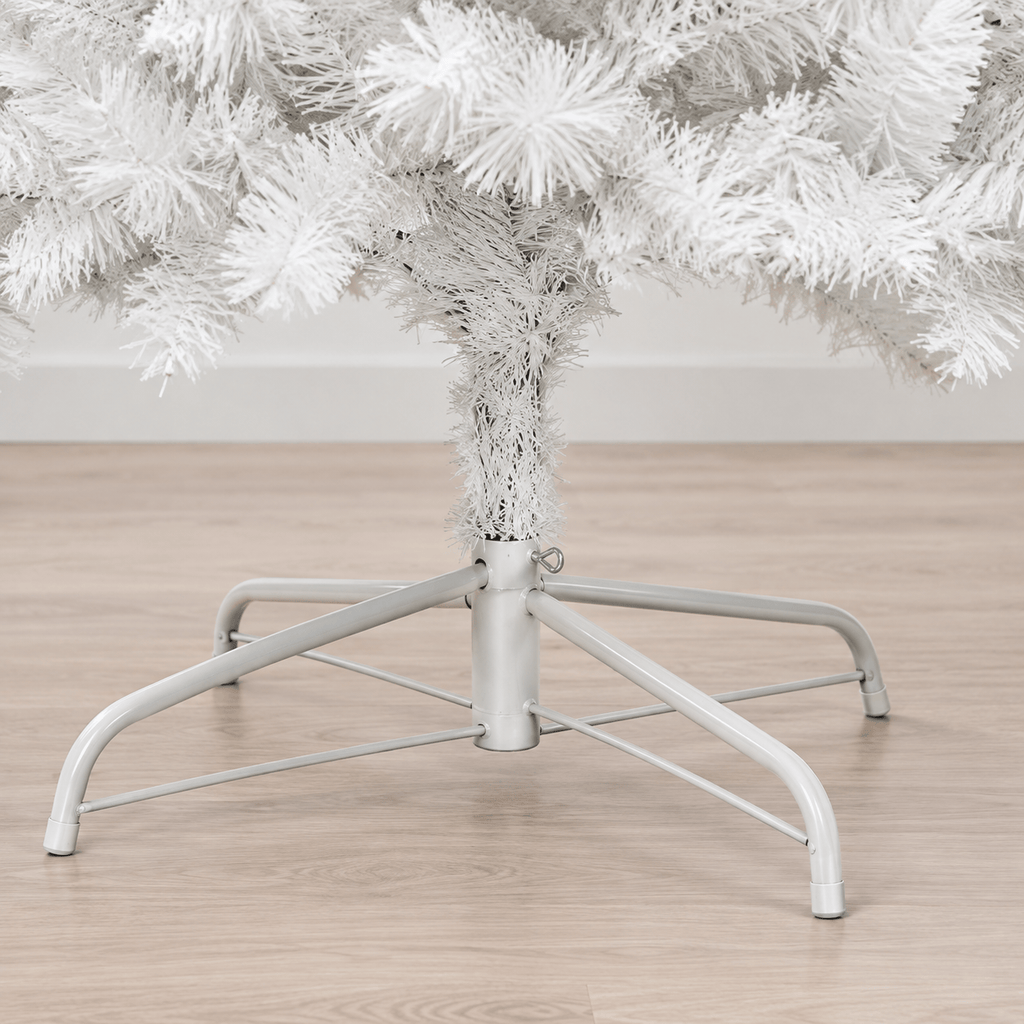 6' White Artificial Christmas Tree with 1,000 Tips, Unlit, Hinged