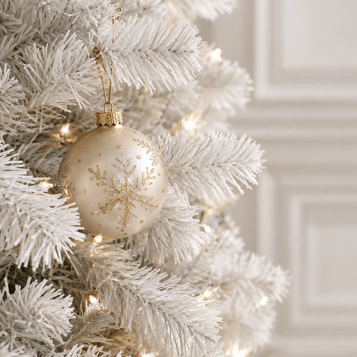 6' White Artificial Christmas Tree with 1,000 Tips, Unlit, Hinged