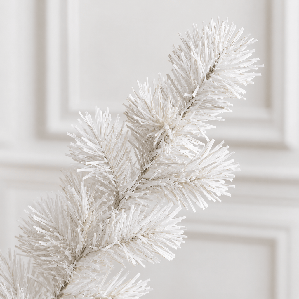 6' White Artificial Christmas Tree with 1,000 Tips, Unlit, Hinged