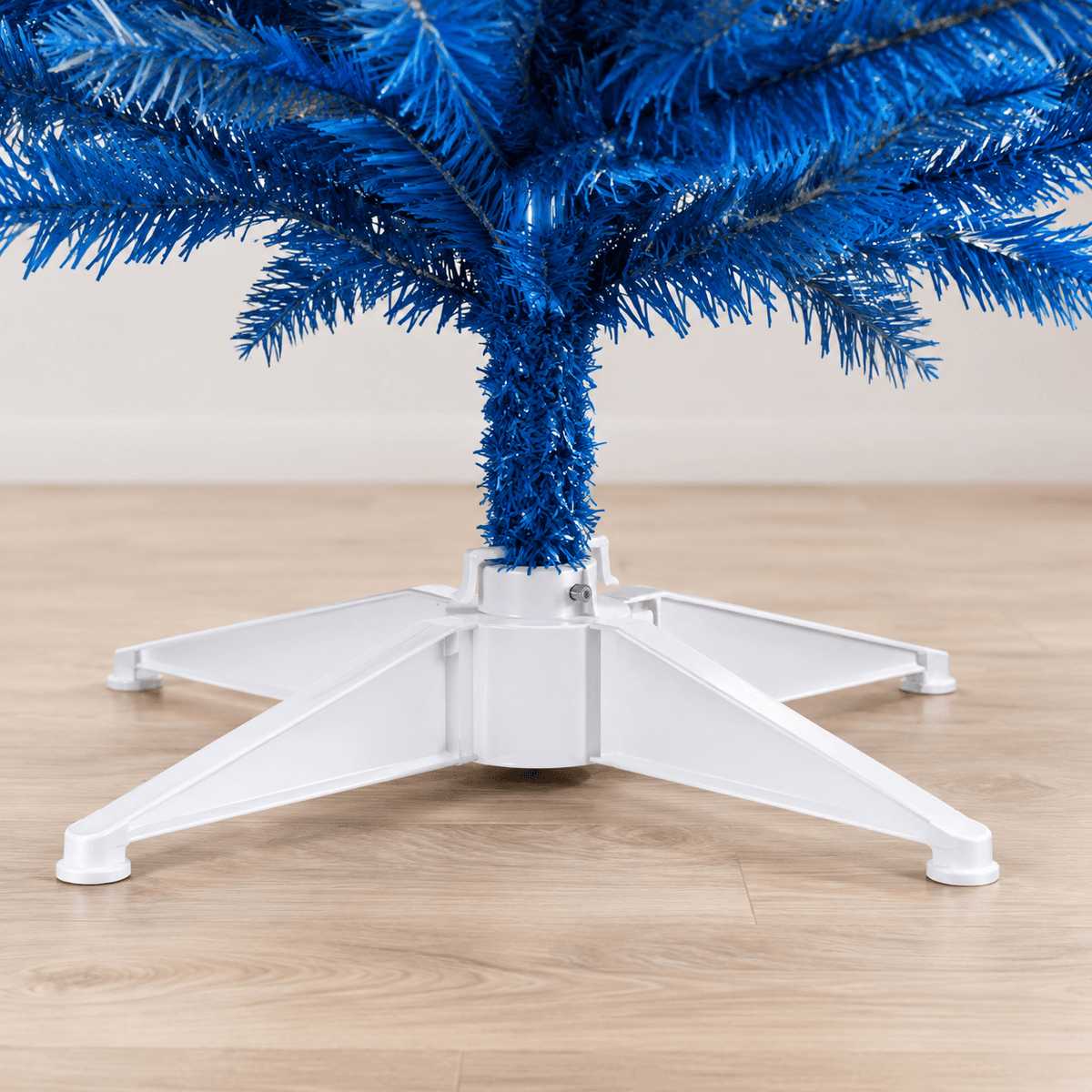 7' Blue Pencil Artificial Christmas Tree with 618 Tips & Plastic Stand