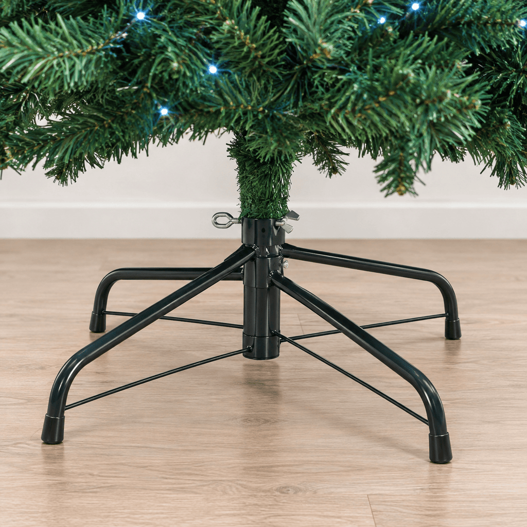 7' Green Pre-Lit Christmas Tree, 350 LED Lights, 12 Modes & Remote