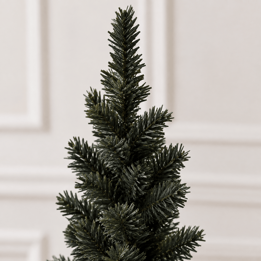 8' Black Pencil Christmas Tree with 618 Tips & Sturdy Stand