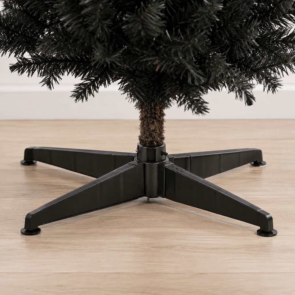 8' Black Pencil Christmas Tree with 618 Tips & Sturdy Stand
