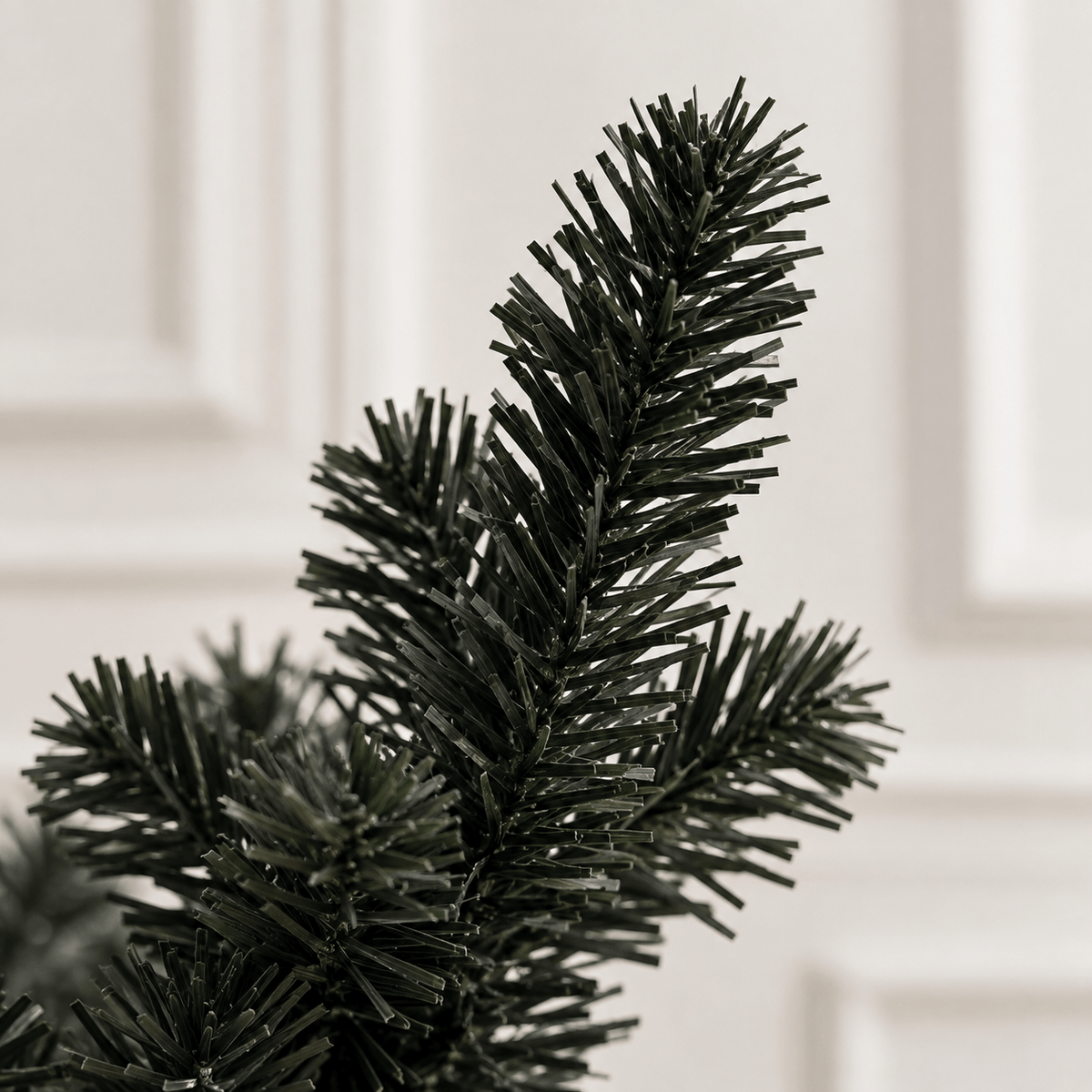 Black Pre-Lit Christmas Tree with 250 LED Lights, Hinged Branches