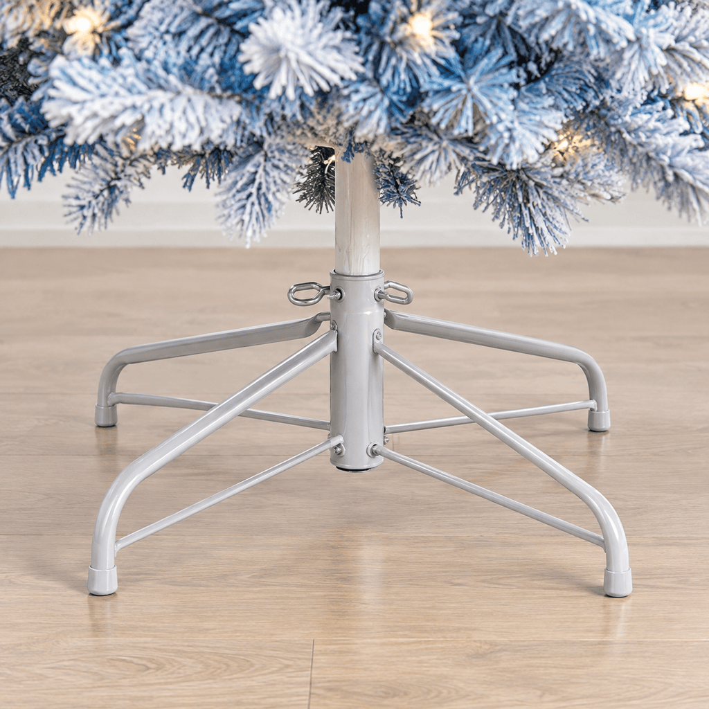 Blue Gradient Flocked Artificial Christmas Tree, Slim Pencil Design