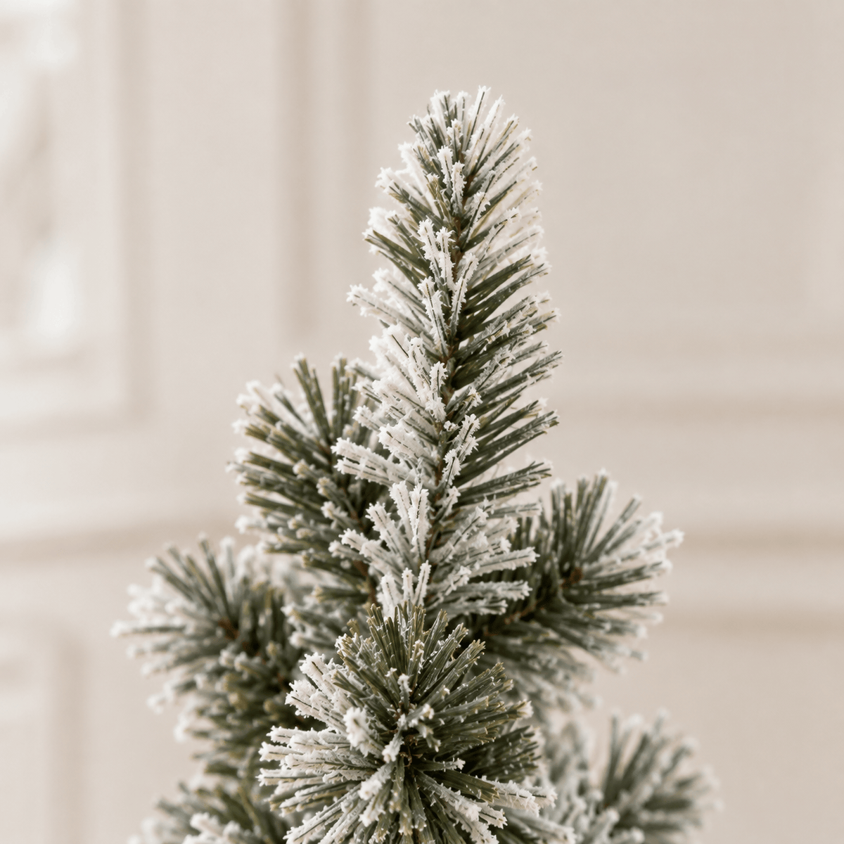 Flocked Artificial Christmas Tree with 950-1200 Branch Tips, Snow Fini