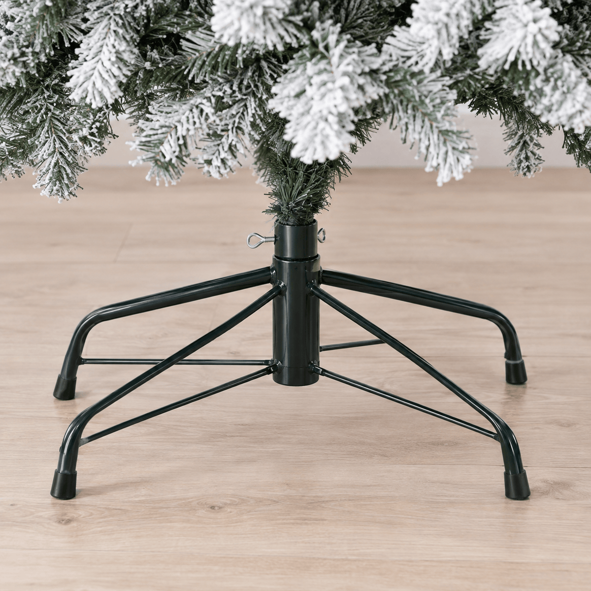 Flocked Artificial Christmas Tree with 950-1200 Branch Tips, Snow Fini