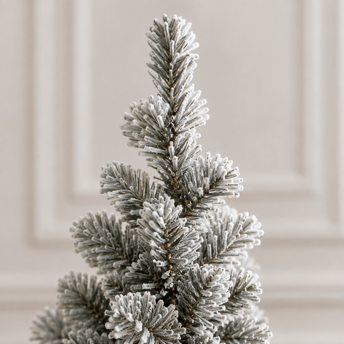 Flocked Pre-Lit Christmas Tree with 350 Warm White LEDs, 1,201 Tips