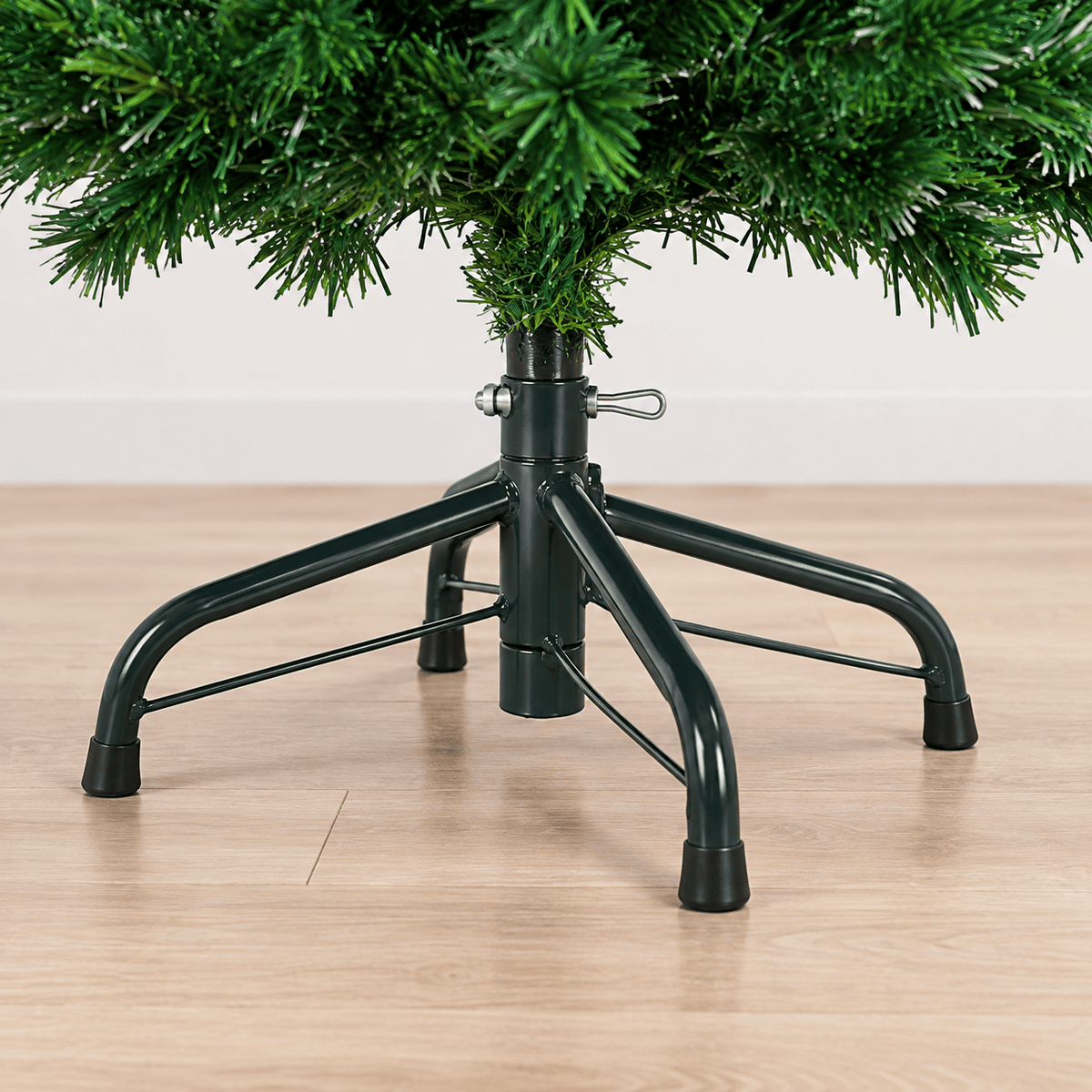 Green Fiber Optic Christmas Tree with LED Lights & Snowflakes