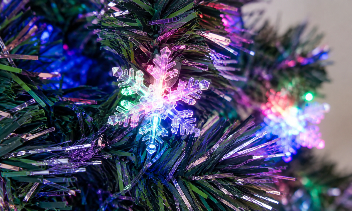 Green Fiber Optic Christmas Tree with RGB LED Lights - Fullness