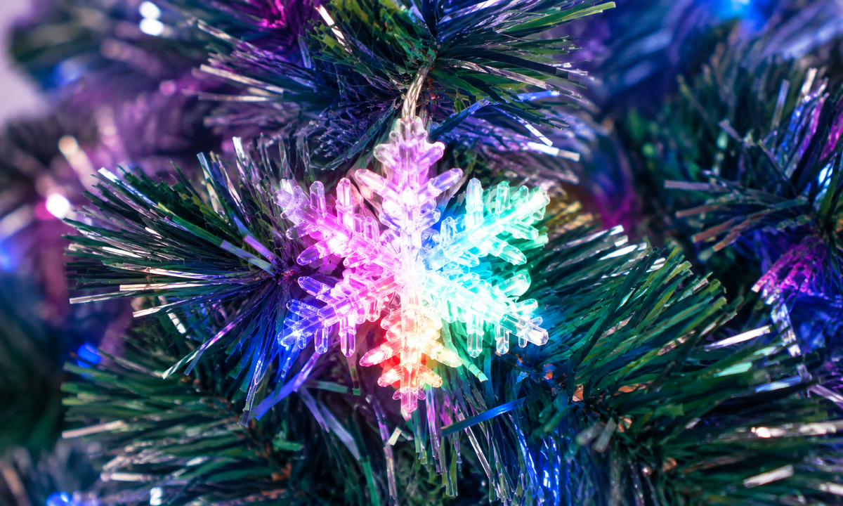 Green Fiber Optic Christmas Tree with RGB LED Lights - Realism