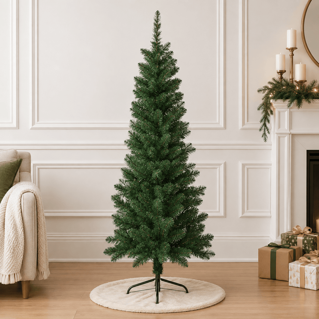 Green Half Artificial Christmas Tree with 229 Tips, Wall-Mounted