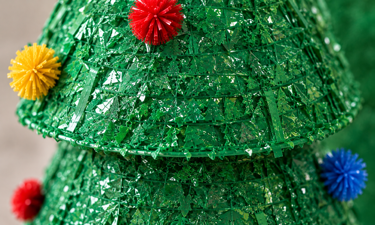 Green Pop-Up Christmas Tree with Pre-Lit LED Lights - Realism