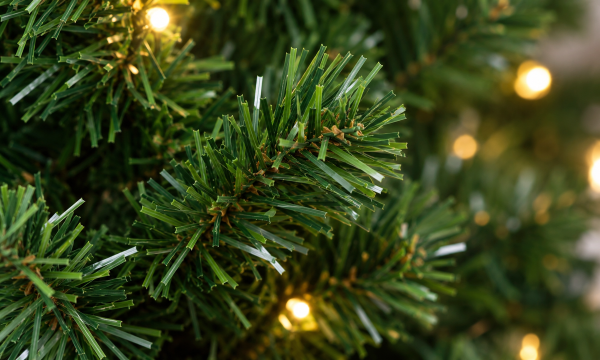Green Pre-Lit Artificial Christmas Tree with Multicolor LED Lights - Realism