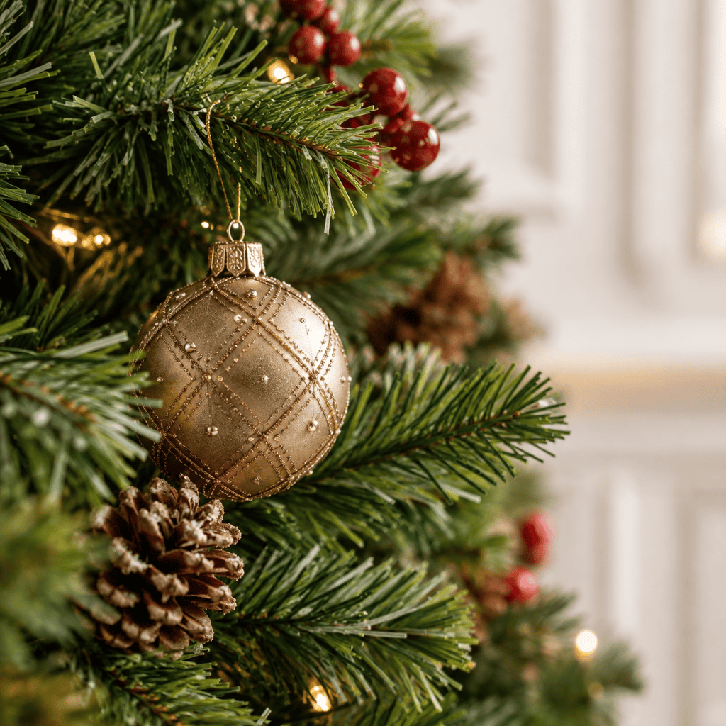 Green Pre-Lit Entrance Christmas Tree with Warm White LED Lights