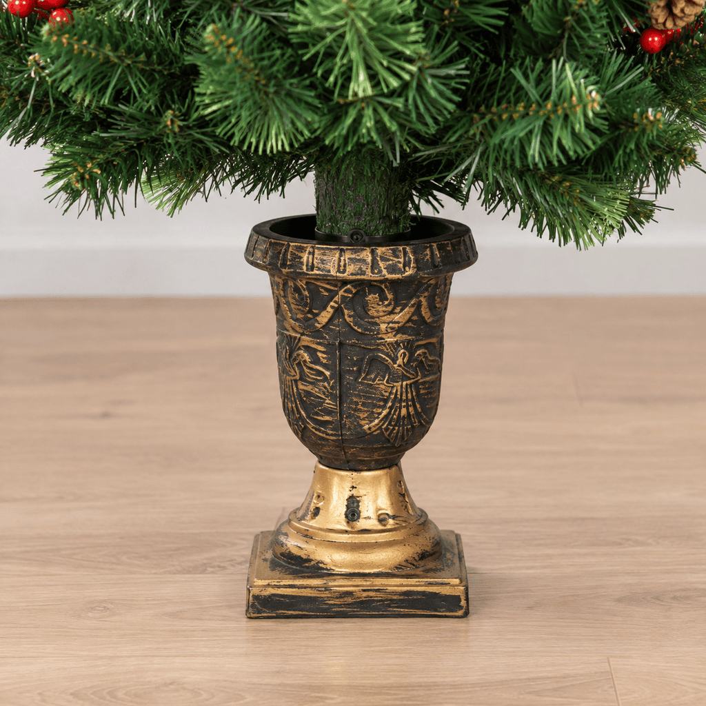Green Pre-Lit Entrance Christmas Tree with Warm White LED Lights