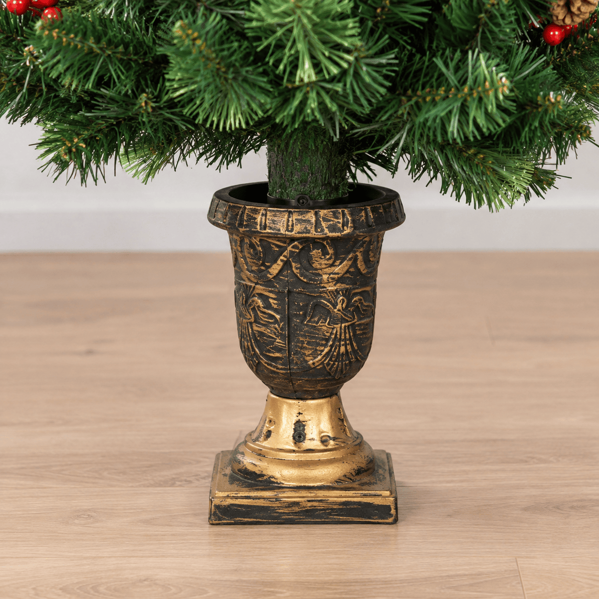 Green Pre-Lit Entrance Christmas Tree with Warm White LED Lights
