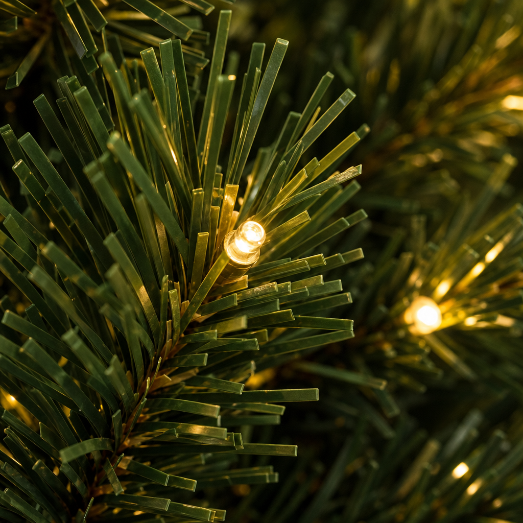 Green Pre-Lit Pencil Christmas Tree with 294 Tips - Fullness