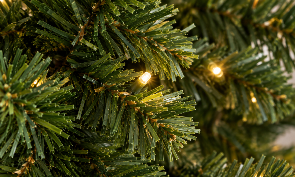 Green Pre-Lit Pencil Christmas Tree with 392 Branch Tips - Fullness