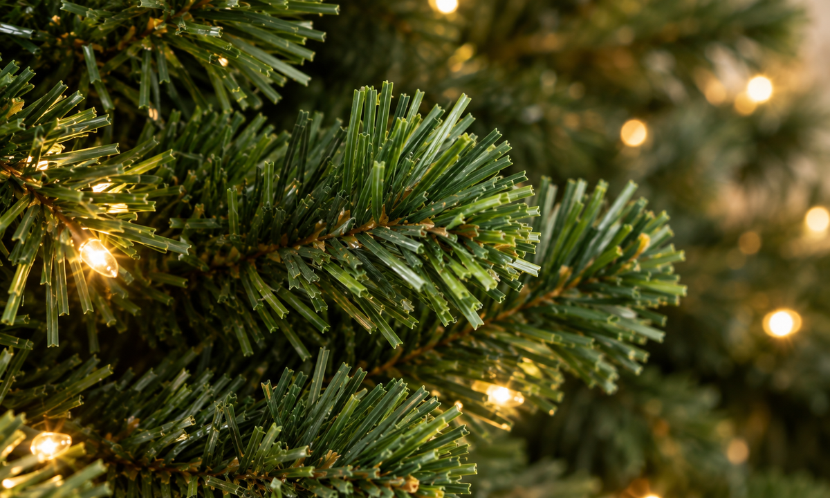 Green Pre-Lit Pencil Christmas Tree with 392 Branch Tips - Realism