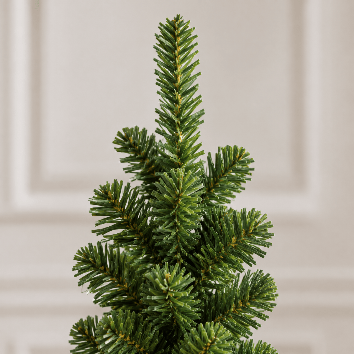 Green Pre-Lit Pencil Christmas Tree with 392 Tips & 140 LED Lights