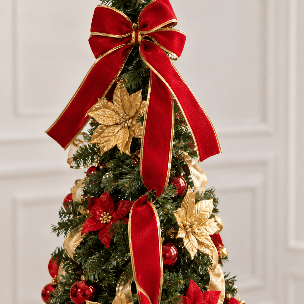 Green Pre-Lit Pop-Up Christmas Tree, 200 LED Lights, Star Topper