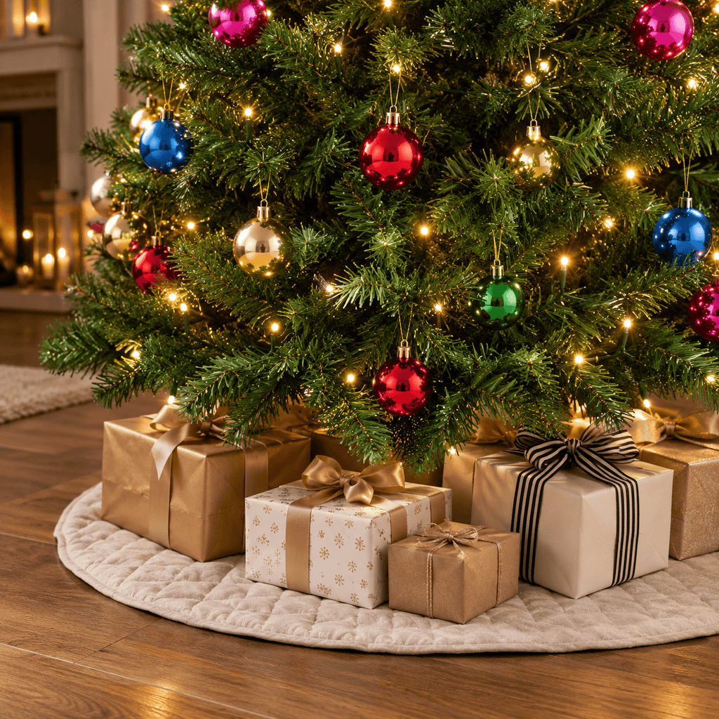 Green Pre-Lit Tabletop Christmas Tree with 50 LED Lights & Ornaments