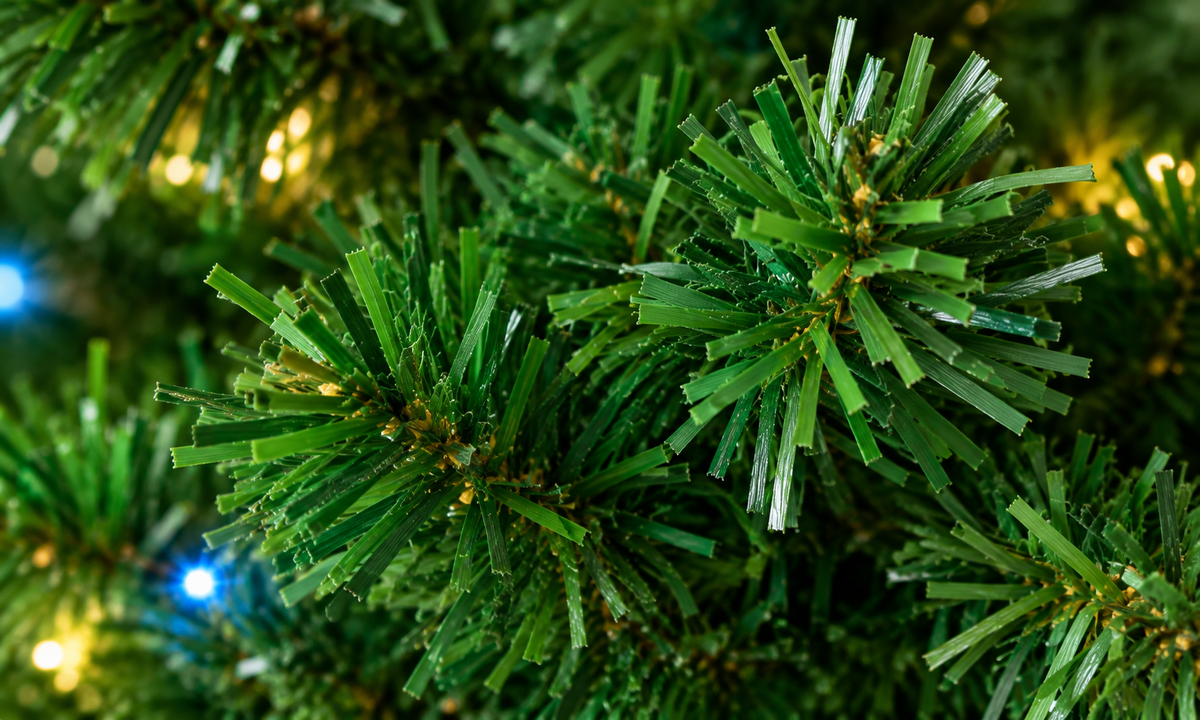 Green Pre-Lit Tabletop Christmas Tree with Multicolor LED Lights - Realism