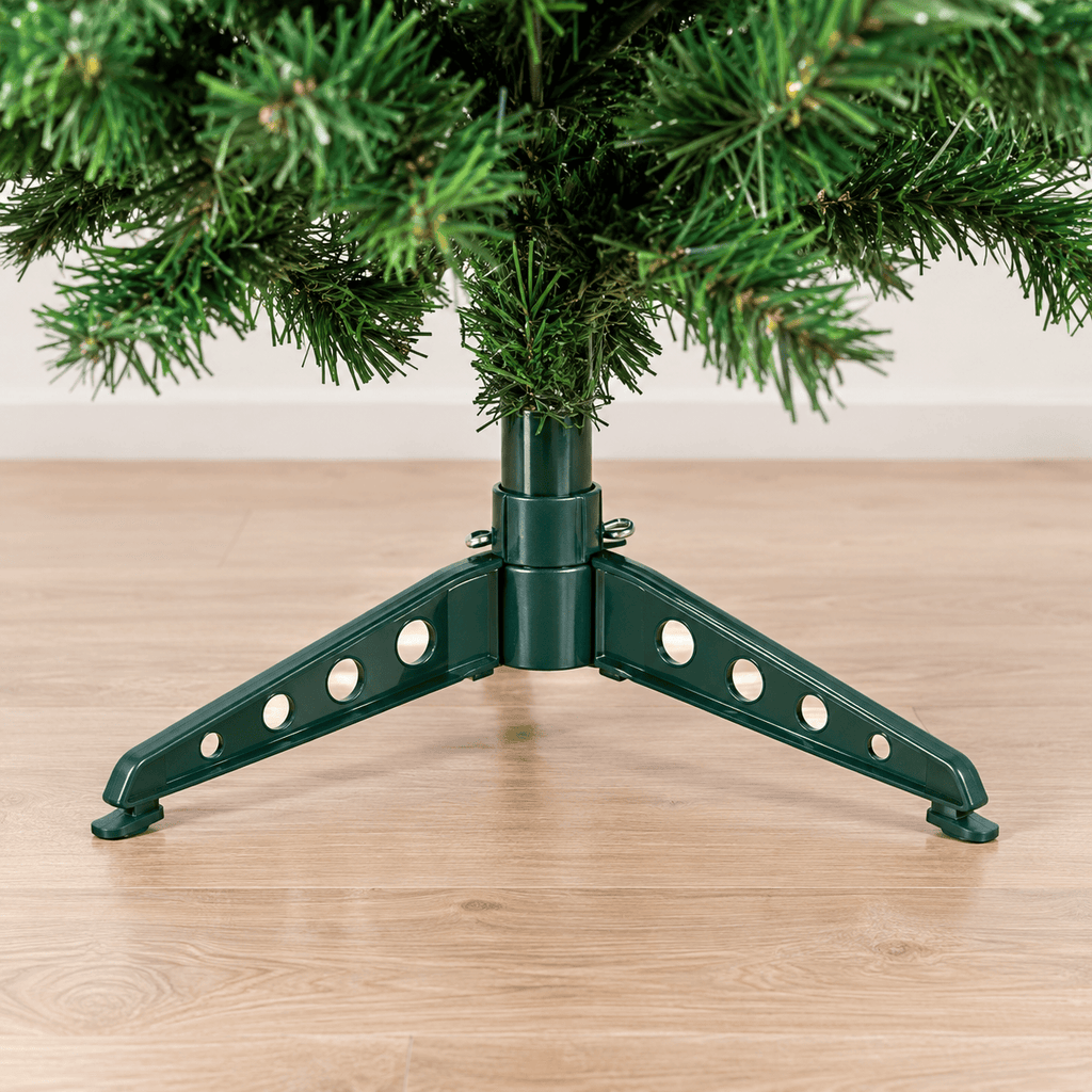 Green Pre-Lit Tinsel Christmas Tree with 50 Multicolor LED Lights