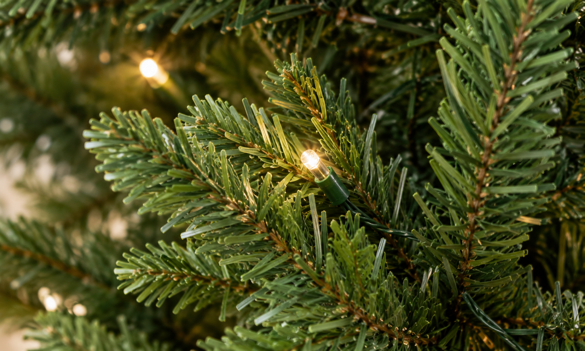 Green Prelit Artificial Christmas Tree with LED Lights - Fullness