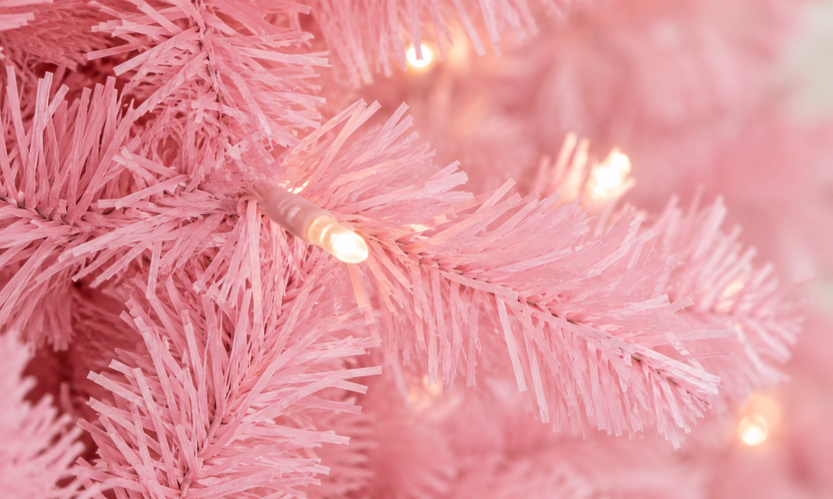Pink Artificial Christmas Tree with Hinged Branches - Fullness