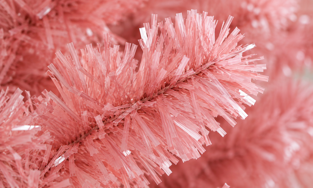 Pink Artificial Christmas Tree with Pre-Lit LED - Realism