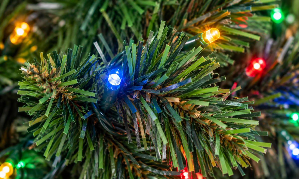 Pre-Lit Christmas Palm Tree with Multicolor LED Lights - Fullness