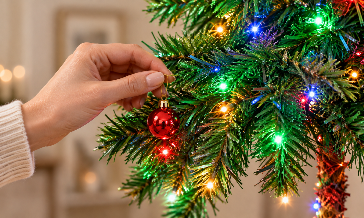 Pre-Lit Christmas Palm Tree with Multicolor LED Lights - Style