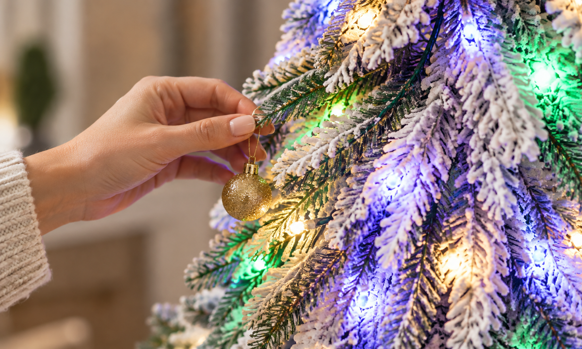 Pre-Lit Pencil Christmas Tree with Colorful LED Lights - Style