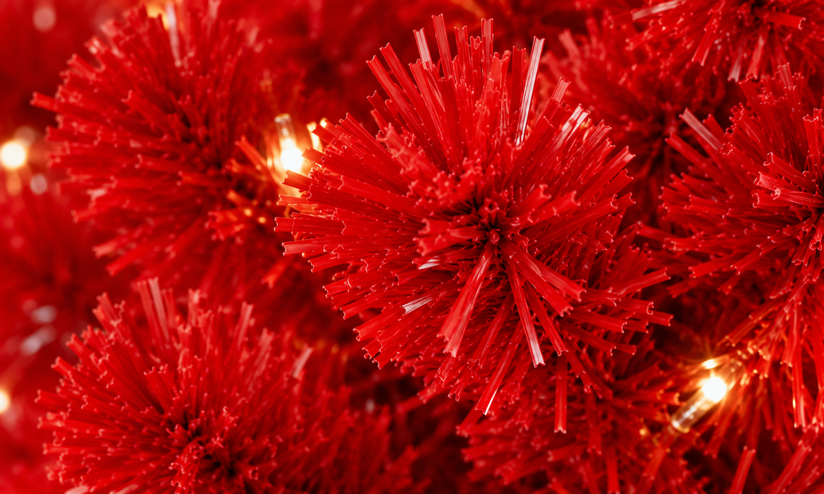 Red and White Santa Hat Christmas Tree - Realism
