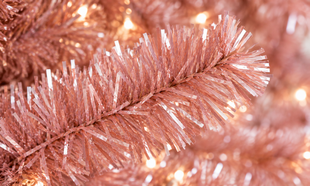 Rose Gold Pre-Lit Christmas Tree with LED Lights - Realism