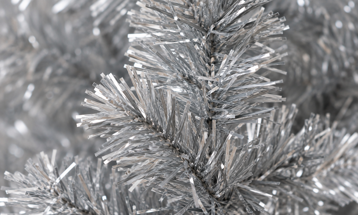 Silver Pencil Christmas Tree with 294 Realistic Branch Tips - Realism