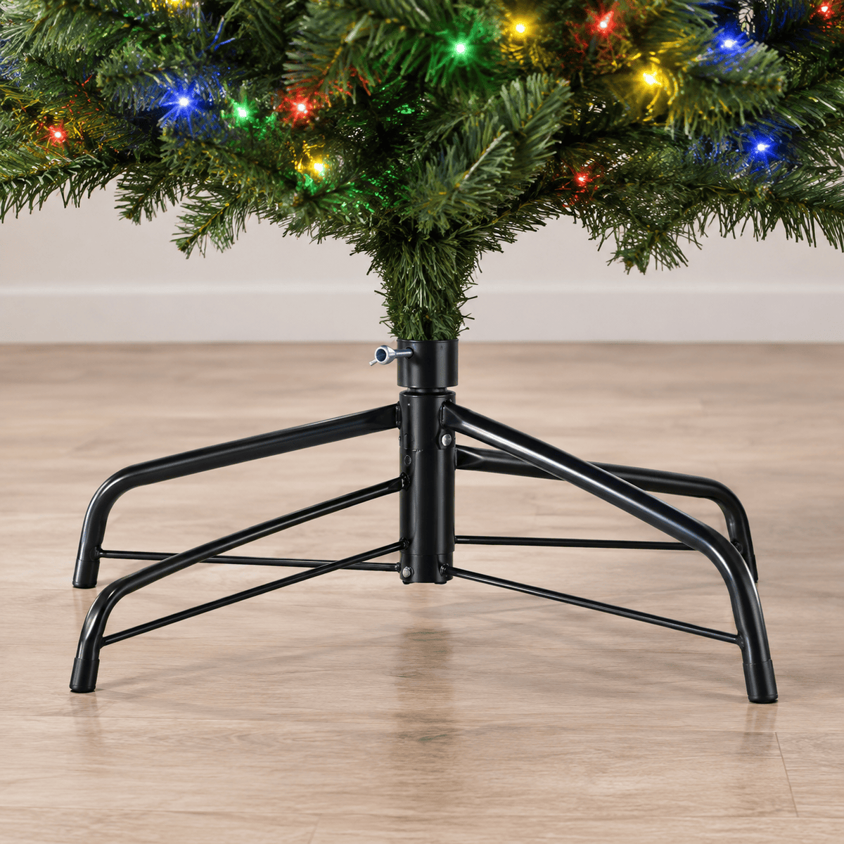 Slim Green Prelit Christmas Tree, 850 Branch Tips, 350 Multicolor LED 