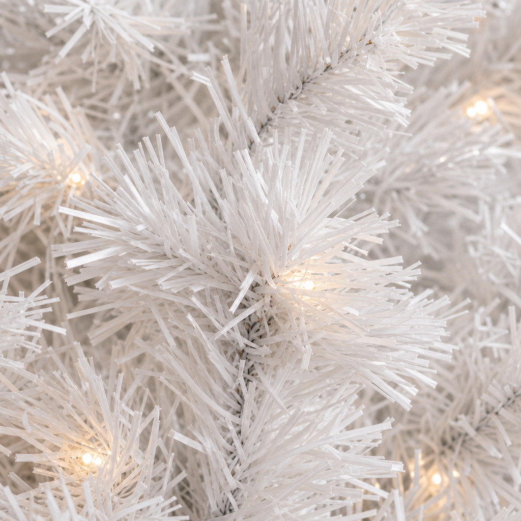 White Artificial Christmas Tree with 1,000 PVC Branches - Realism