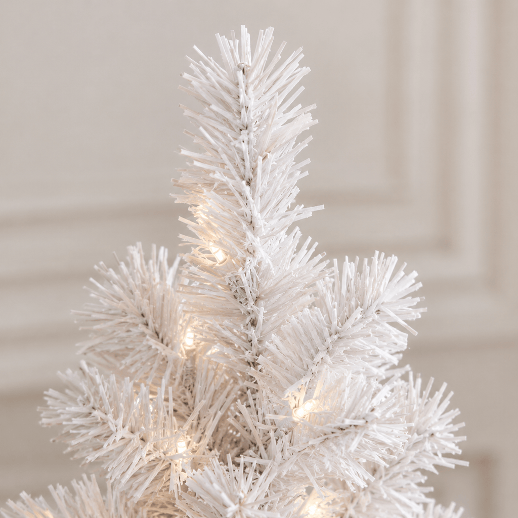 White Artificial Christmas Tree with 1,000 PVC Branches & Steel Stand