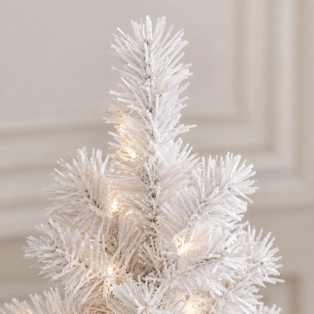 White Artificial Christmas Tree with 1,000 PVC Branches & Steel Stand