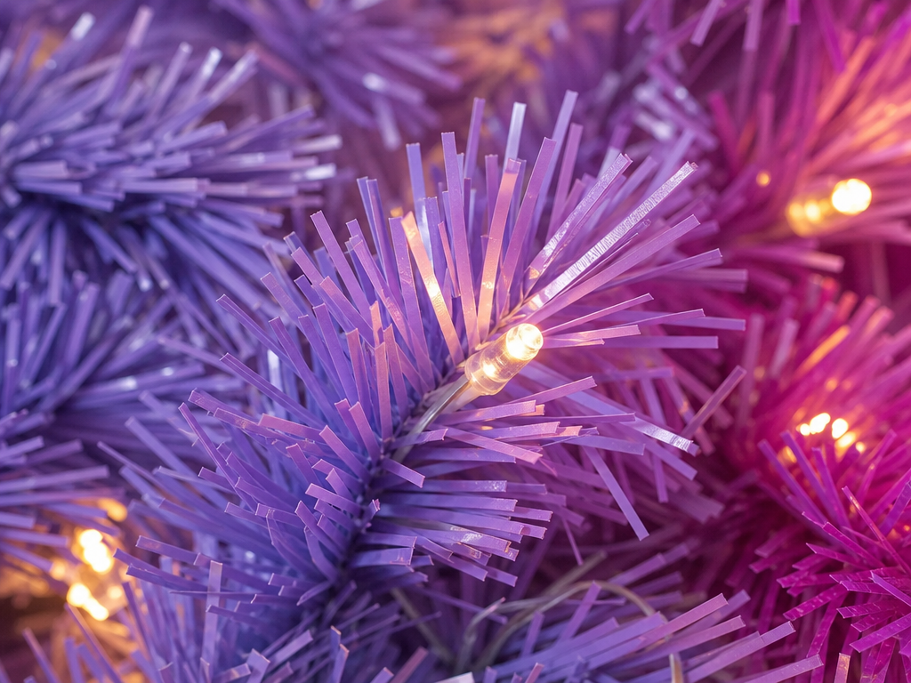 White Pre-Lit Christmas Tree with Color-Changing LED Lights - Fullness